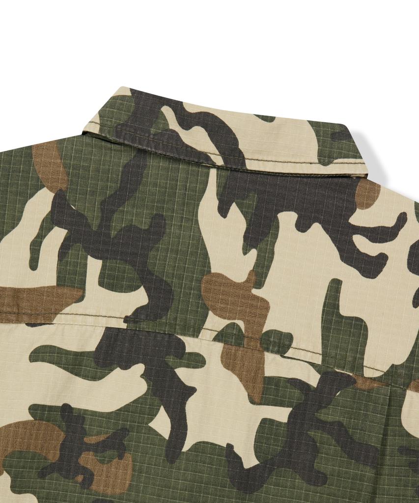 Винтажная стираная рубашка WKNDRS (Camo)