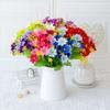 Букет из искусственных цветов, 28 головок, реалистичные искусственные шелковые цветы, свадебная вечеринка, домашний офис, центральный элемент стола, пластиковые искусственные цветочные растения, украшение