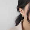 Fashion 925 Silver Earrings Jewelry Luxury 925 Sterling Silver 18K Gold Plated Hoop Earrings Jewelry for Women