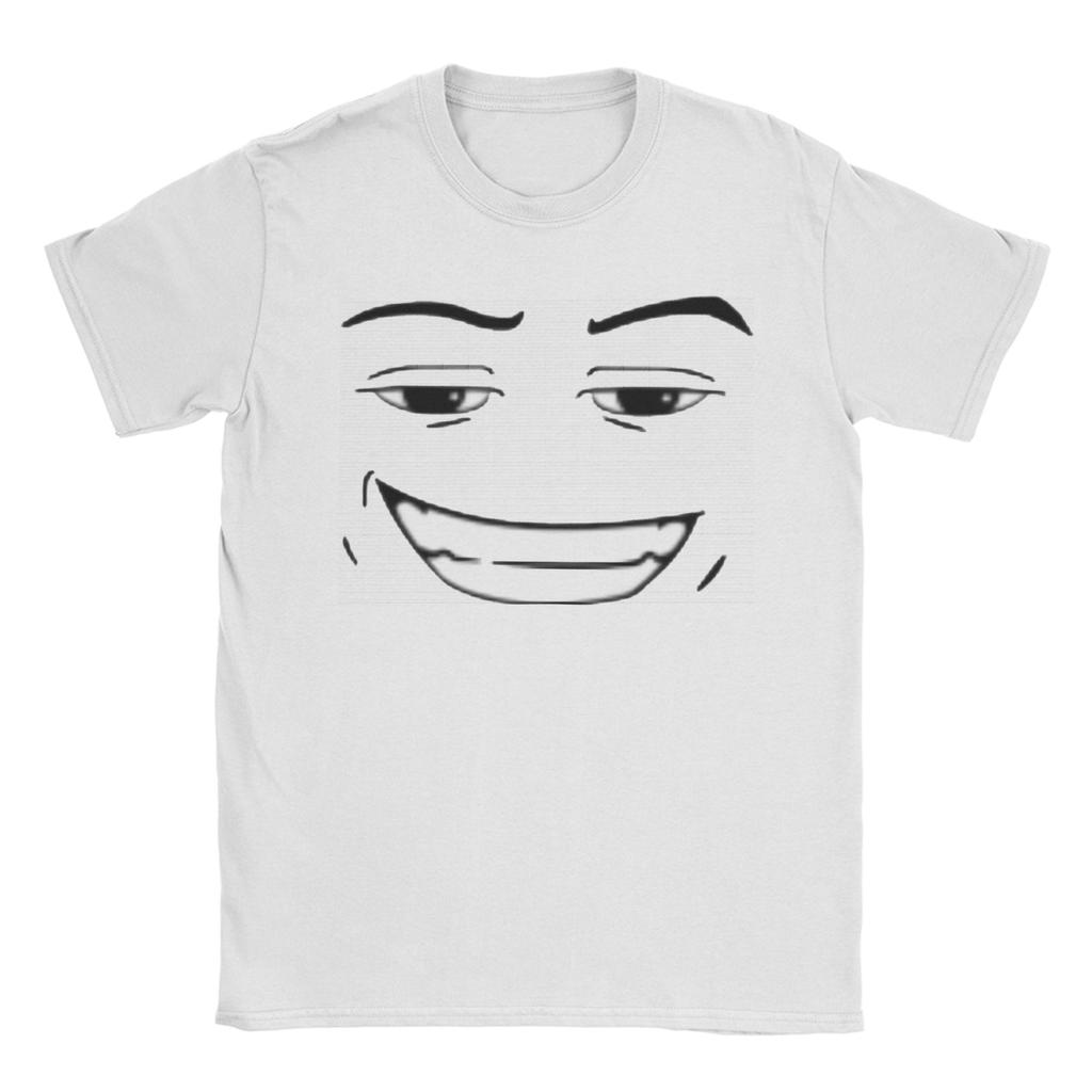 Unisex Unisex TShirts Smile Robot Face Game Casual Pure Cotton Tees Short Sleeve T Shirts Round Neck Clothing Graphic Printed