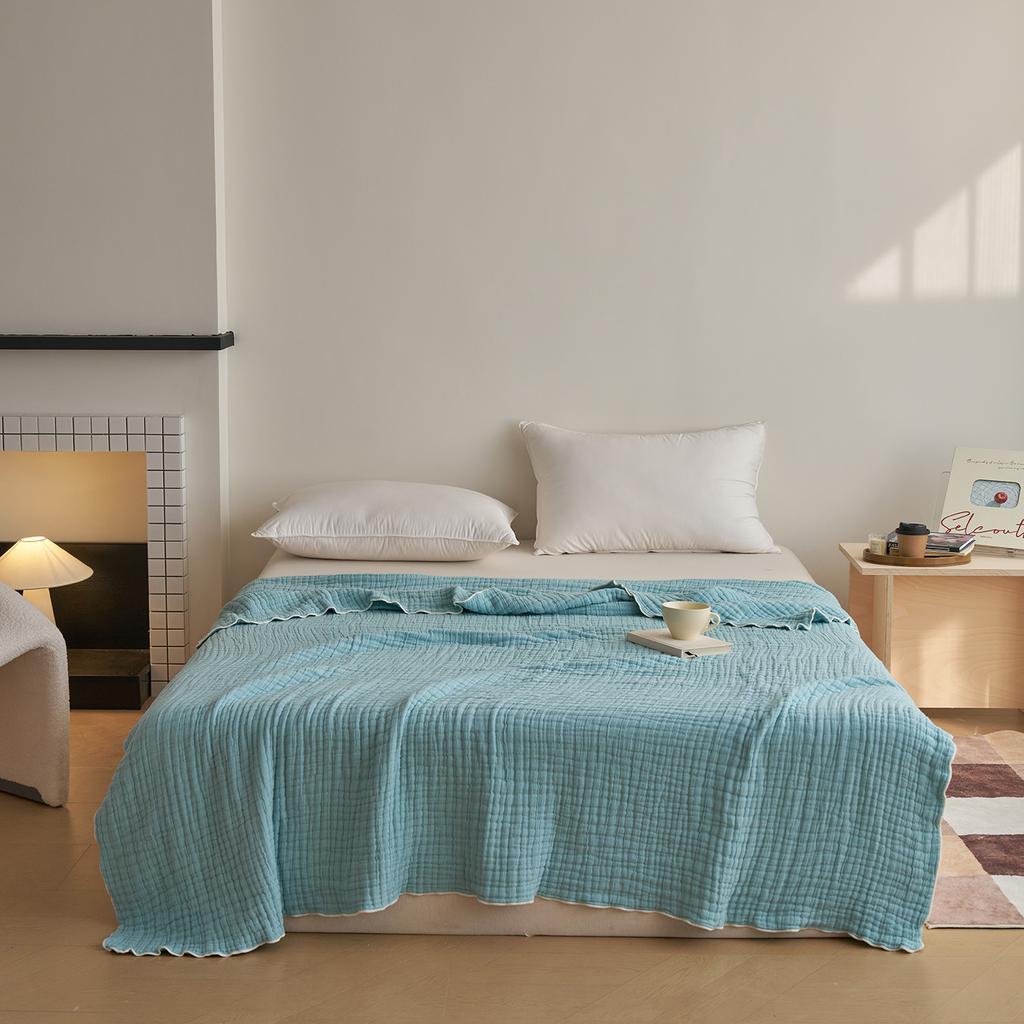 Cotton Six-Layer Gauze Cover Blanket For Children And Adults Pure Cotton Knitted Seersucker Thin Blanket Sofa Nap Leisure Blanke