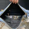 Женская джинсовая тканая сумка-тоут большой емкости с бриллиантами, модная сумка через плечо
