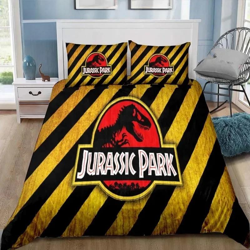 Dinosaur Jurassic Park 3D Print Bedding Collection Single Twin Full Queen King Size Bed Collection Adult Kid Bedroom Bedding Gift
