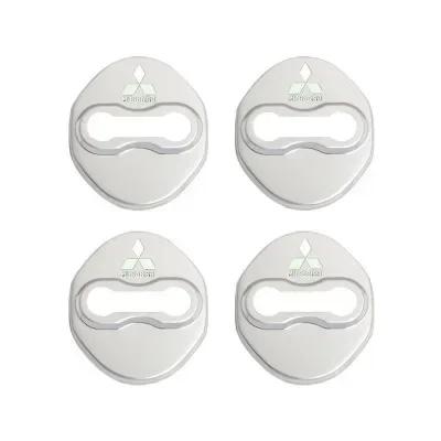 4pcs Car Door Lock Cover Protection Stickers Case for Mitsubishi Ralliart Pajero Sport Outlander ASX Lancer EX Eclipse Mirage