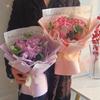Вязаный цветок гвоздики День святого Валентина Тканые цветы Ручная вязка Разноцветные цветы Выпускной Сделай сам Вязаный букет цветов