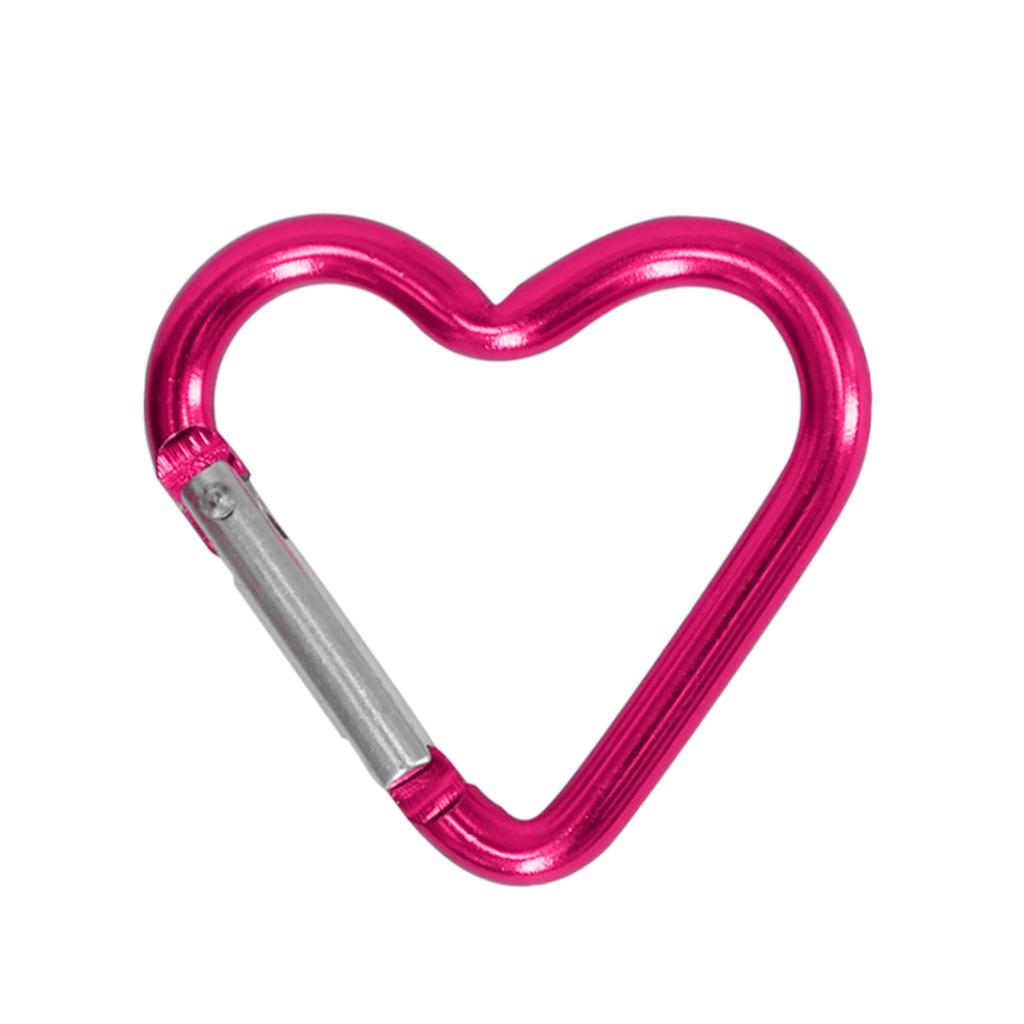 Heart Shaped Carabiner Clip Aluminum Alloy Keychain Clip Spring Snap Hook Camping Backpack Clips Heavy Duty Carabiners