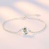Tiktok Kwai China-Chic Silver Plated Simple Fresh Flower Bracelet Female Collar O Cross Bracelet Handwear