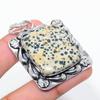 Natural Dalmation Jasper Gemstone 925 Sterling Silver Gift Pendant 2.17" V9D30
