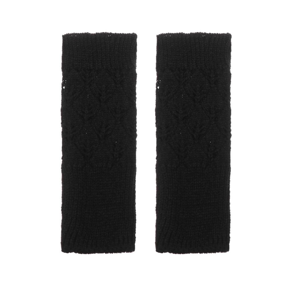 Protable Winter Autumn Warm Wool Exposed Finger Wrist Gloves Half Mitten Knitted Wool Glove