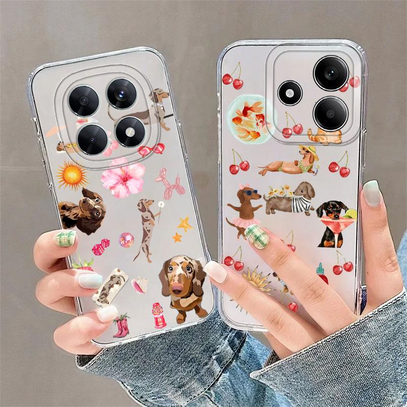 Мультяшный чехол с кошкой и собакой для Xiaomi Redmi Note 14 Pro Plus 14C Note 13 11S 9 10 12S 12 A4 13C 10S 11 Мягкая крышка для телефона