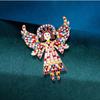 Creative Vintage Enamel Brooch Pins Angel Girl Wing Badge High Grade Brooches Female Unisex Colorful Dress Jewelry Gifts