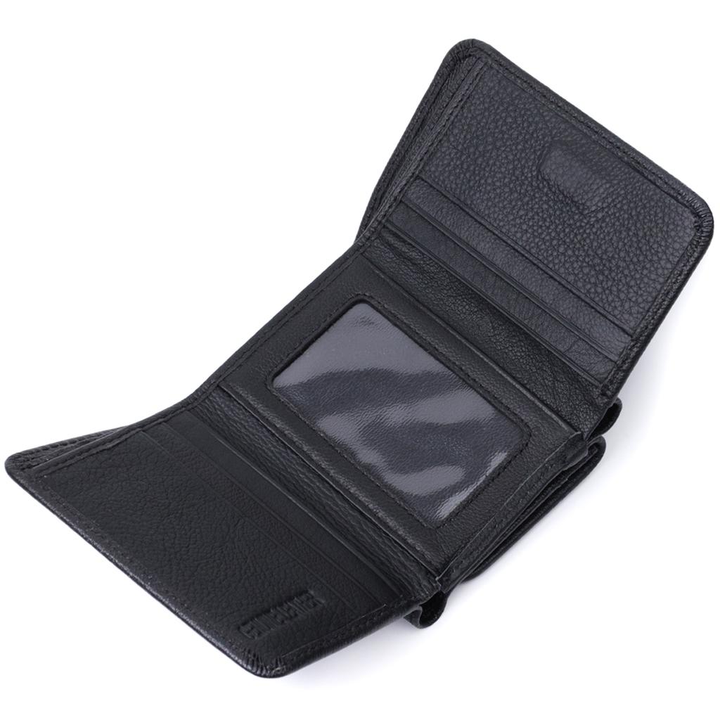 Beautiful Women's Wallet with Coin Holder Made of Genuine Leather ST Leather 22728 Black