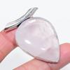 Natural Rose Quartz Gemstone 925 Sterling Silver Jewelry Pendant 2.01" I8b09