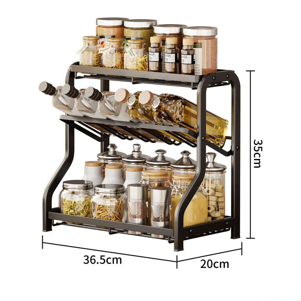 Kitchen Storage Rack Seasoning Rack Countertop Soy Sauce Seasoning Storage Rack Household Appliances