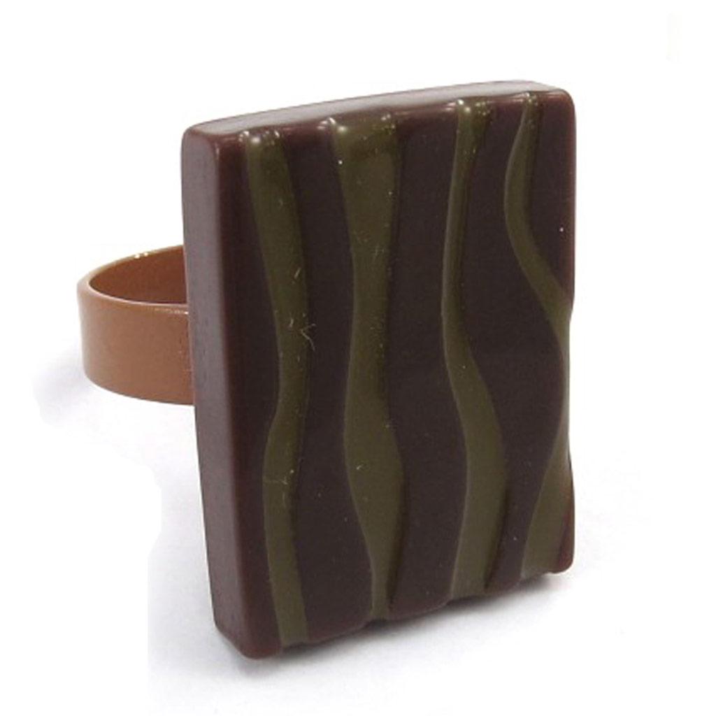 NOA [K0253] — Дизайнерское кольцо коричневого цвета «Coloring»