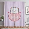 Кухонные шторы для гостиной, занавески Peach Mochi Cat, украшения на Хэллоуин, перегородки, шторы для домашнего интерьера, 2 шт., оттенки