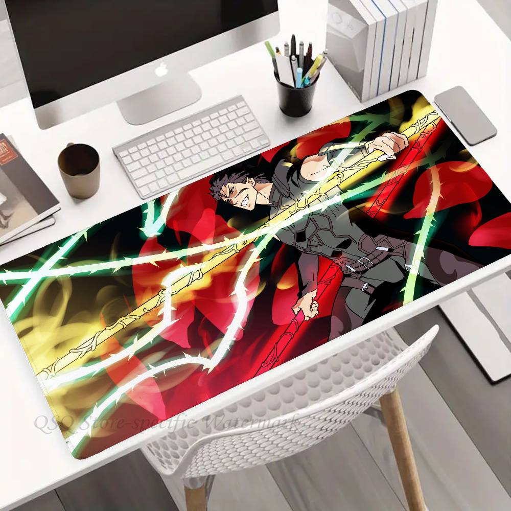 Lancer Аниме Игра F-fate Коврик для мыши Нескользящий Подходит для офисных компьютеров Ноутбуков Игровых столов для киберспорта XXL Клавиатура