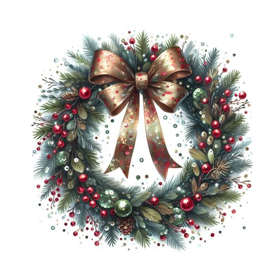 Рождественские наклейки-венки, съемные наклейки на стену, праздничные наклейки с узорами венков из сосновых шишек и бантов для декора дома, окна, стекла, двери