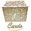 25*20*18.3 CM Hollow Sign-in Box Natural Colour Wedding Money Box Holder Anniversary