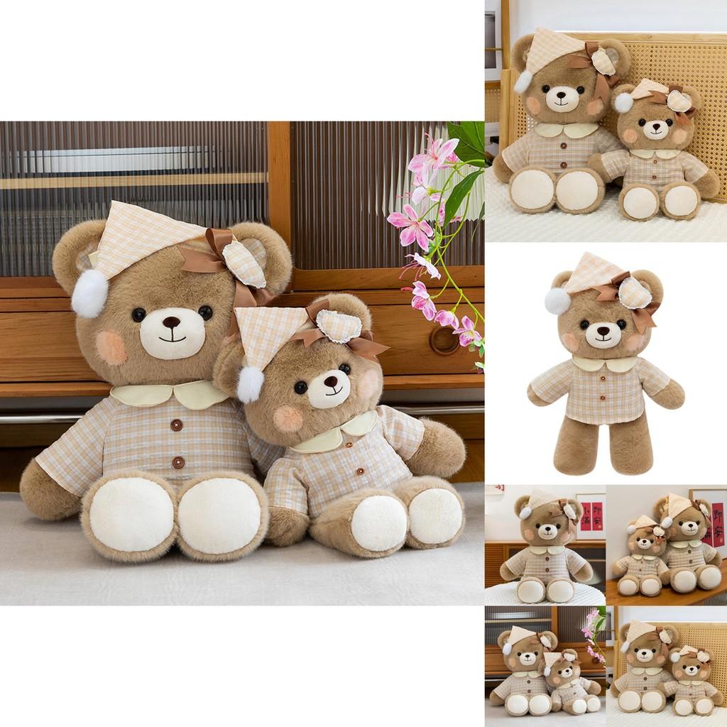 Cute Pajamas And Hats Teddy Bears Plush Toys Doll Children Toy For Childrens Gift