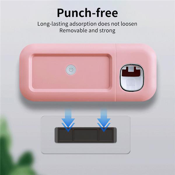 Ultraviolet Toothbrush Holder Sterilizer Automatic Toothpaste Dispenser Squeezer Bathroom Accessories Set