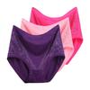 3pcs Plus Size Ladies Underwear Panties Solid Color Undies Soft Breathable Underpants Mother Briefs