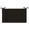 Seat Cushion SOEST 100percent  Polyester Black 70 x 40 x 10 cm
