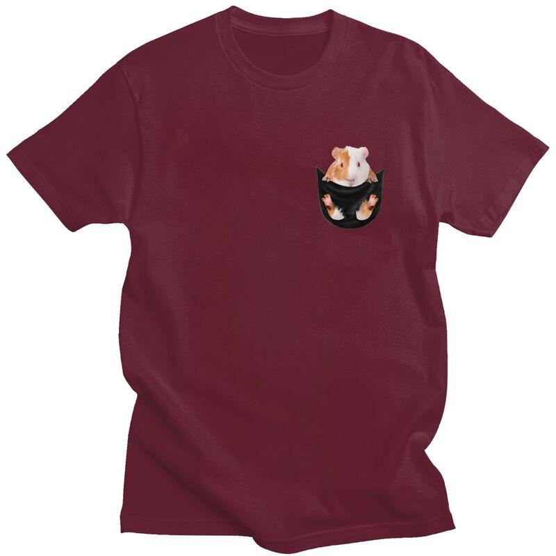 Custom Funny Guinea Pig In Pocket T Shirt for Unisex Tshirt Fashion Tee Short Sleeve Pet Owners T-shirts Clothing