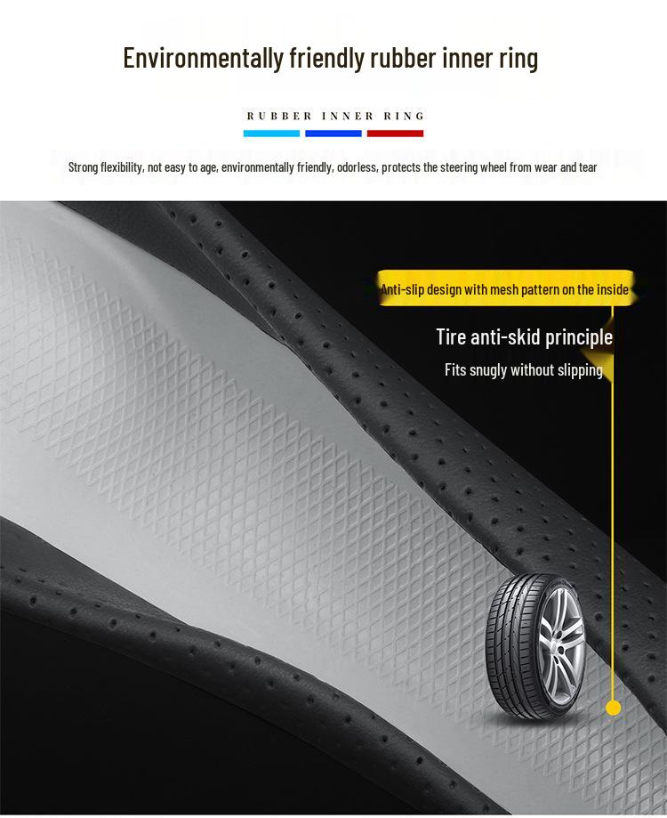 Genuine Leather Steering Wheel Cover for GAC Trumpchi GS8, GS4, M8, M6, GS5, GS3, GA4, AION Y, Mei 580V