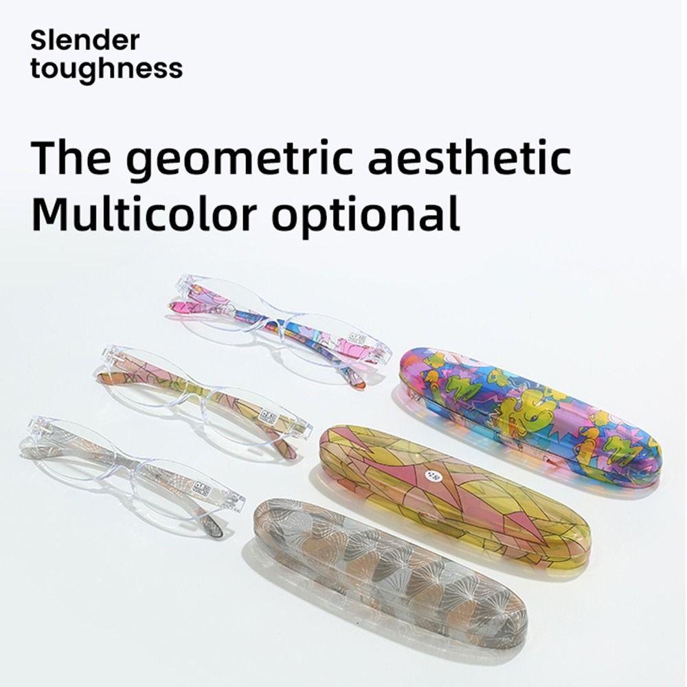 Hinge Computer Readers Reading Glasses Floral Reading Glasses with Case Anti Blue Light Small Oval