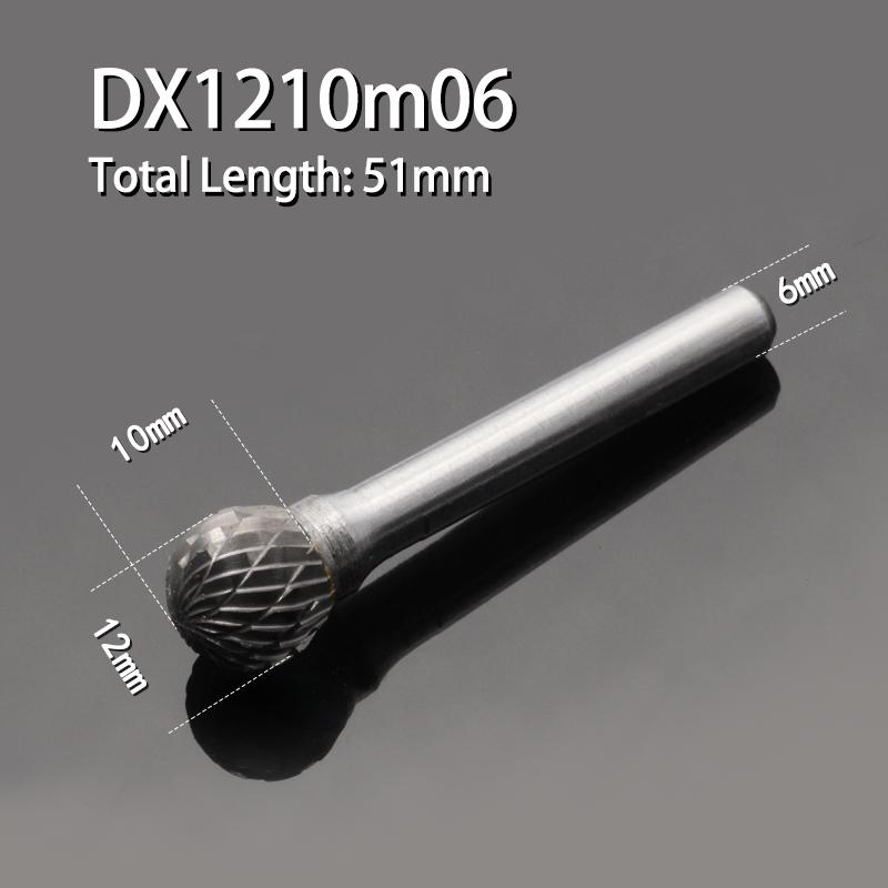 YG8 Alloy Rotary File 1Pcs Round D-type Double Slot Tungsten Steel Wood Carving Grinding Head 3mm 4mm 5mm 8mm 10mm 16mm Diameter