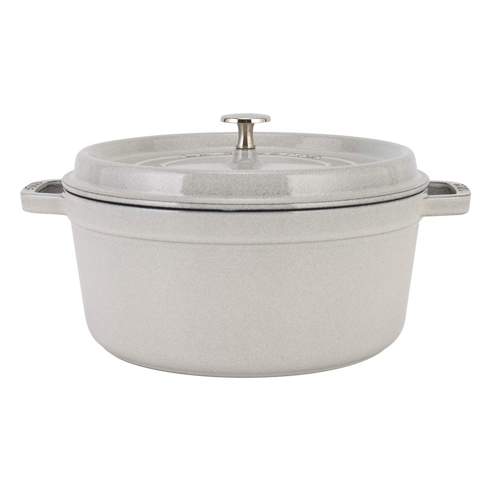Staub Pot Staub Pico Cocotte Round 26cm Campagne Pot Enamel Pot Rund Brater Blanco Trufa Pico Cocotte Pot Stylish Cookware Kitchen Supplies (White