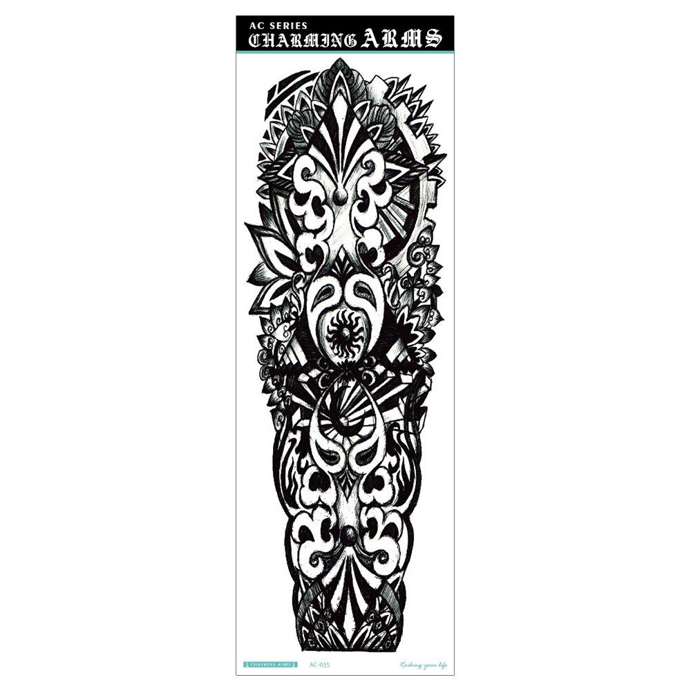 Waterproof Full Arm Tattoo Sticker - Trendy Floral Design