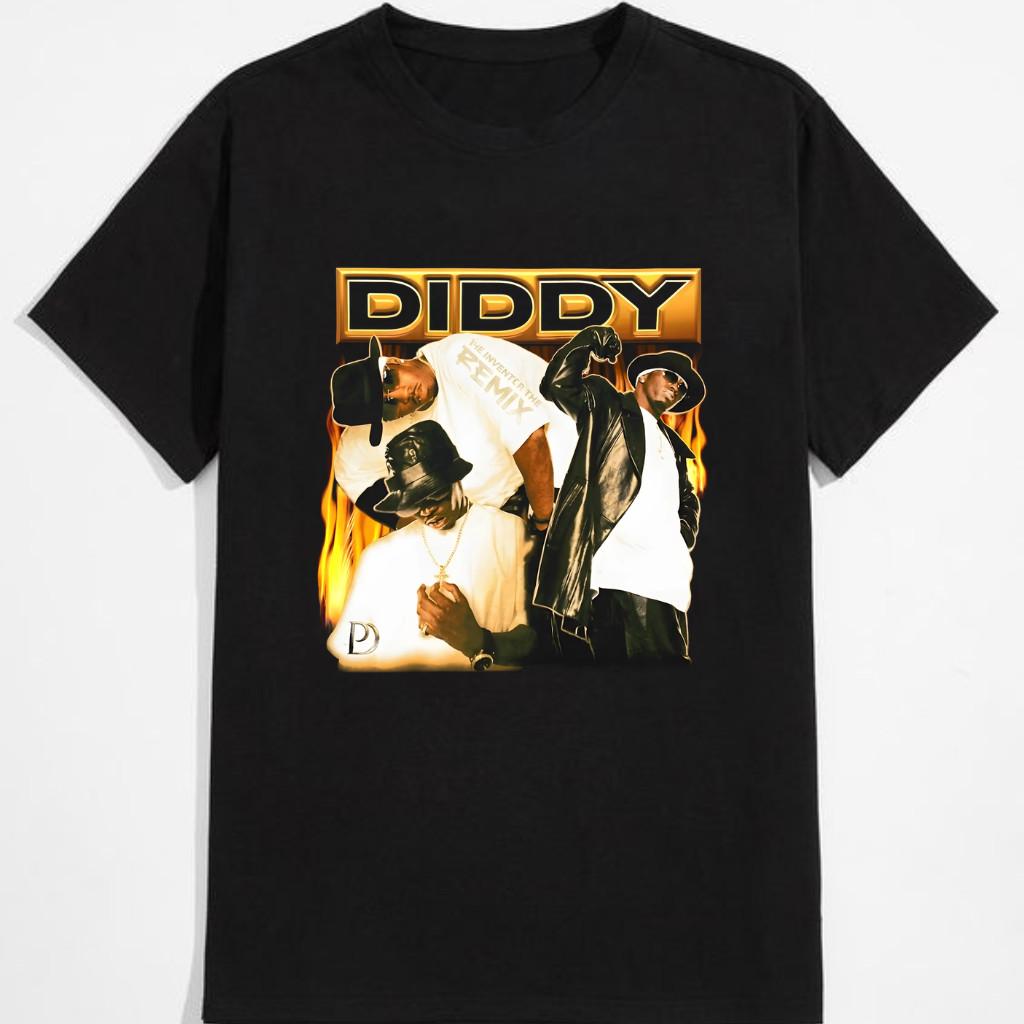 Diddy Puff Daddy We Invented The Remix T-Shirt Black Unisex Tee S-5XL Hip Hop Mu