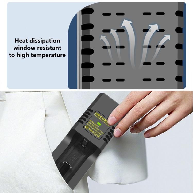 1 Комплект Зарядное устройство-адаптер с кабелем USB на Type C для 18650/26650/21700/16340/14500/18500/10400/16650