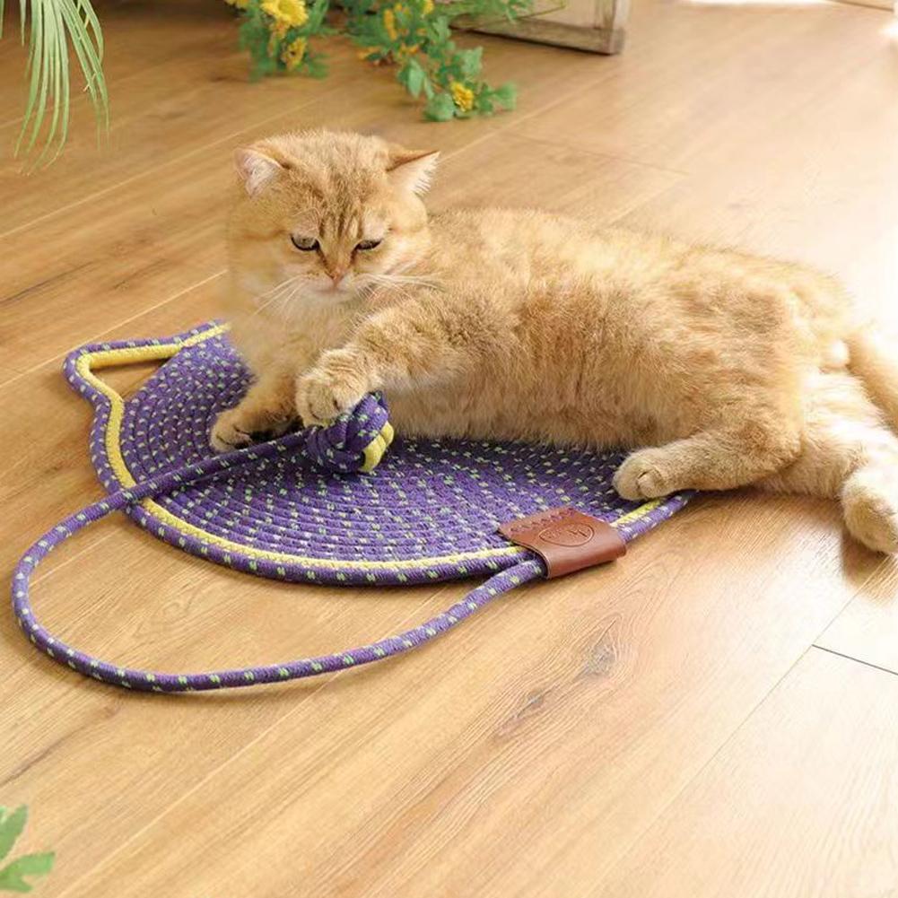 Когтеточка для кошек из хлопковой веревки, многоразовая, плетеная, мебельная фурнитура, инструмент для обучения когтей, шлифовка Ma L3C1