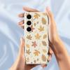 For Samsung Galaxy S24 FE Case Leaves Pattern Printing Straight Edge TPU Phone Back Cover