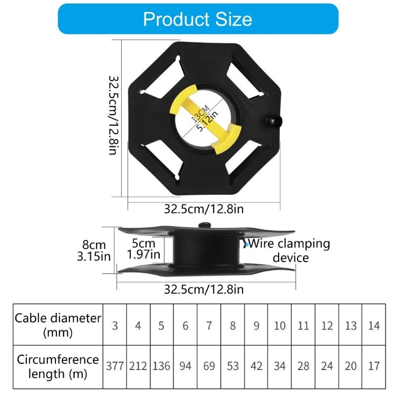 Портативные ручные органайзеры для кабельных катушек, легкие катушки для хранения проводов, диски для намотки лески, роликовые тарелки для лески