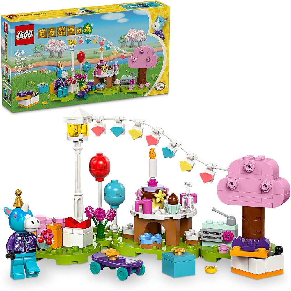 LEGO Animal Crossing Julie's Birthday Party Toy Set Building Blocks Educational Gift for Kids Ages 6-9