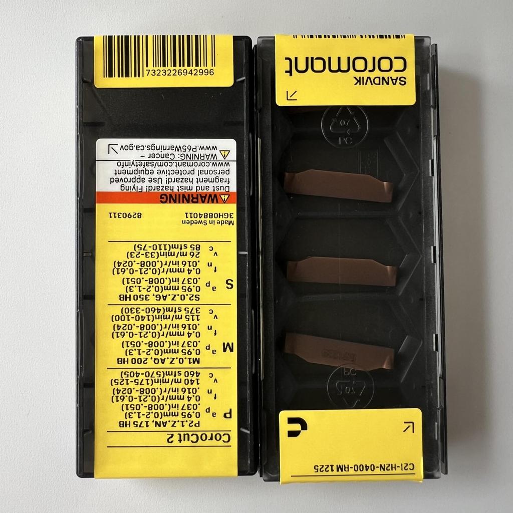 Sandvik / C2I-H2N-0400-RM 1225 / Original Swedish Hard Alloy Blade 5 Pcs