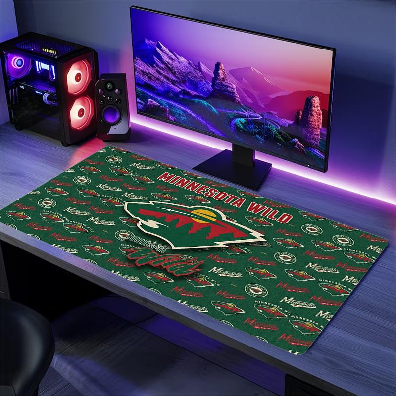 Minnesota Wild Color Mouse Pad Large Gaming Table Cushion Non-slip Laptop Tablet Big Mousepad XXL Mat Mini PC Playmat With Lock edge