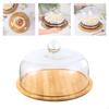 Serving Tray Cloche Dome Bamboo Cheese Board Storage Cake Stand Fruit Display Dinnerware Centerpiece
