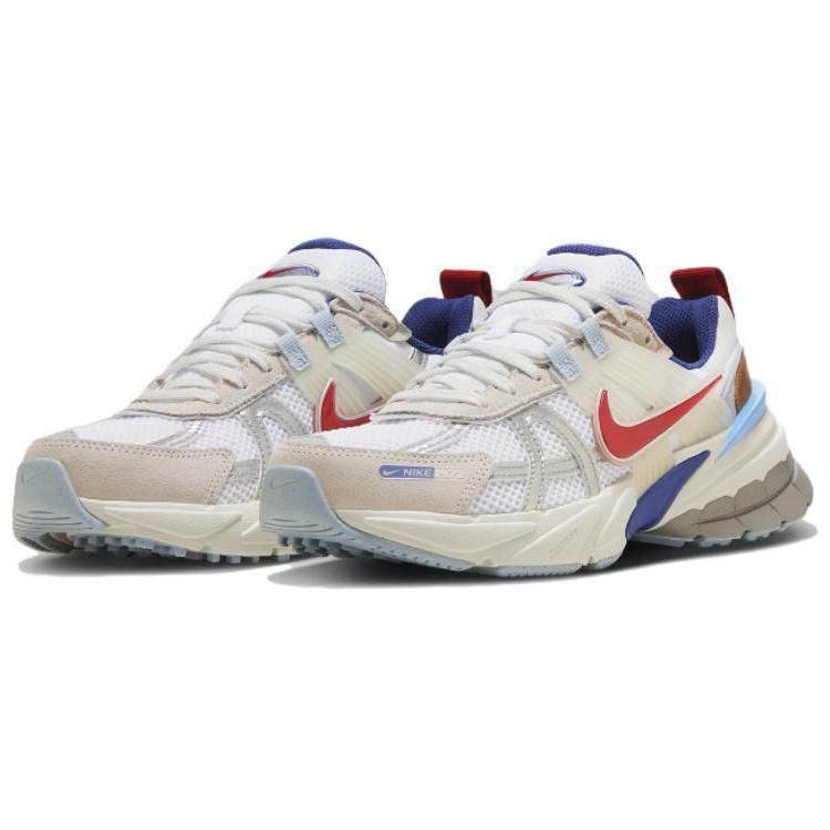 Nike V2K Run Metallic Silver Red Blue Women Sneakers White Fitness-Red Sail-White HF5724-061