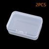 2Pcs Transparent Storage Box Square Small Items Case Packing Boxes Jewelry Beads Container Sundries Organizer Fishing Tools