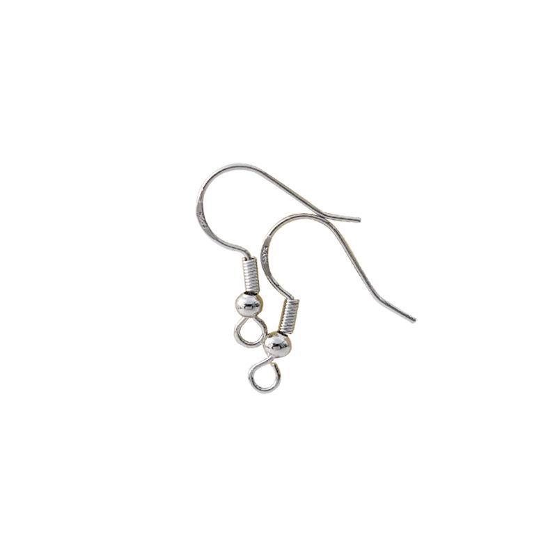 Серьги-крючки из серебра 925 пробы с бусинами - материал для изготовления украшений своими руками для сережек
