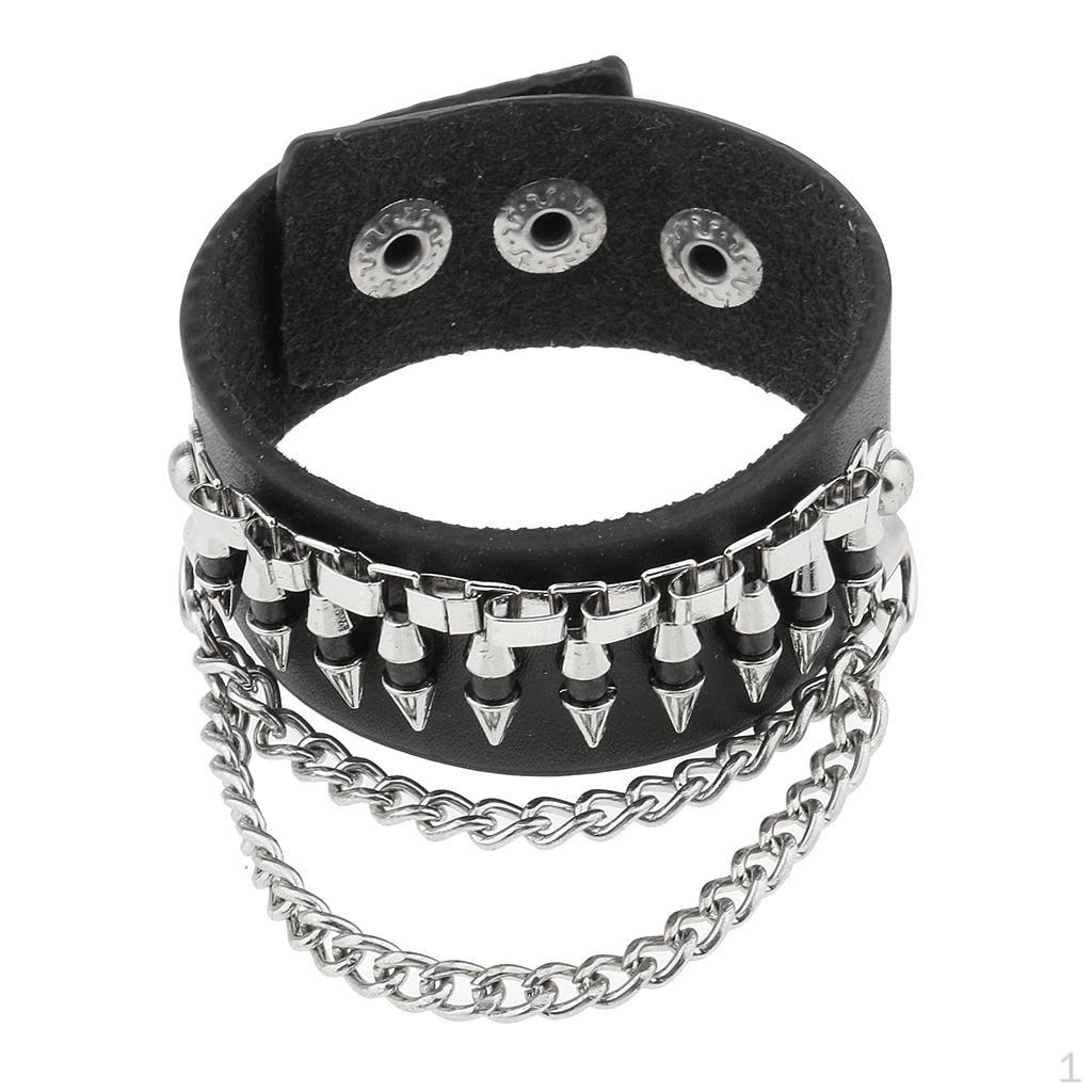 Браслет Кожаный Стимпанк Бангл Кисточка Цепочка Наручный Браслет Женский 22см