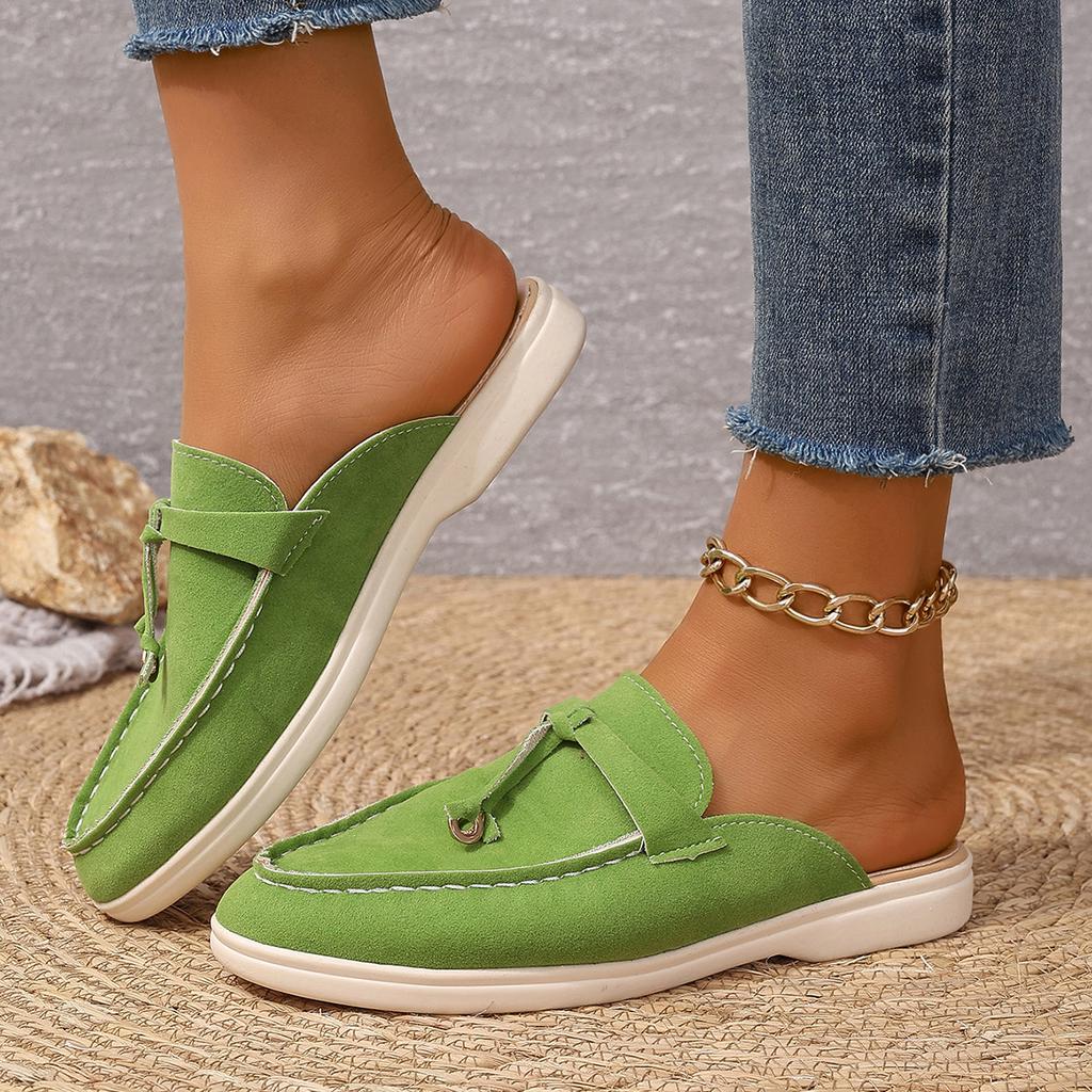 Женские тапочки 2024 года, новые повседневные сандалии на плоской подошве, большие размеры, для ходьбы на открытом воздухе, модные тапочки, женские тапочки Zapatos De Mujer