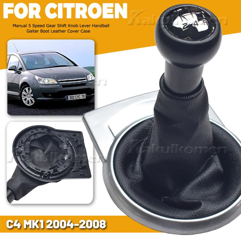 Для Citroen C4 MK1 2004 2005 2006 2007 2008 Высококачественная 5-ступенчатая ручка переключения передач с кожаным чехлом-воротником Case Автомобильный стайлинг