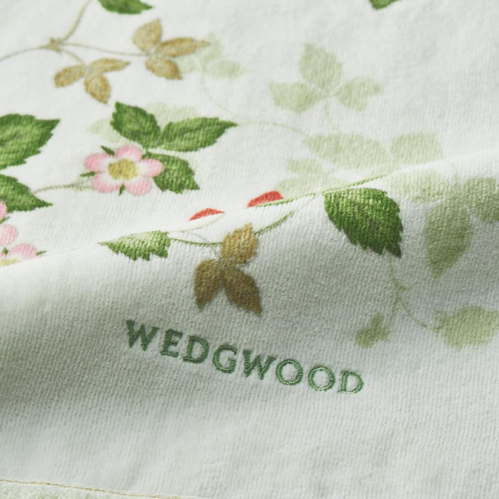 Банное полотенце Nishikawa Imabari, 60x120см, Можно стирать, 100% хлопок, Wedgwood Wild Strawberry, Мягкое, Сделано в Японии, Зеленое, TT13405601