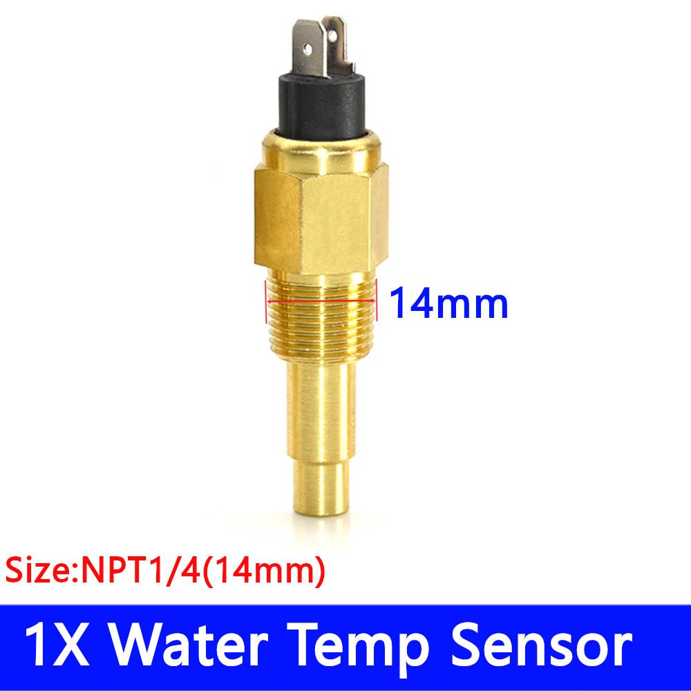 Custom Temperature Sensor Oil Temp NPT1/4 M14 M16 Water Temperature Sensors 14/17/21mm NPT1/8 NPT 3/8 For 52mm Temperature Gauge